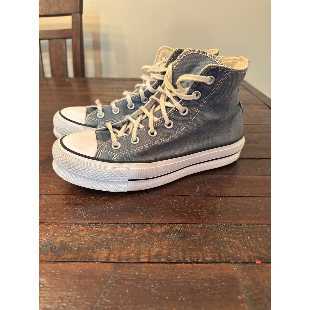 Converse Chuck Taylor All Star Lift High Top Platform Blue Sneakers A06840C 9W - Picture 1 of 7